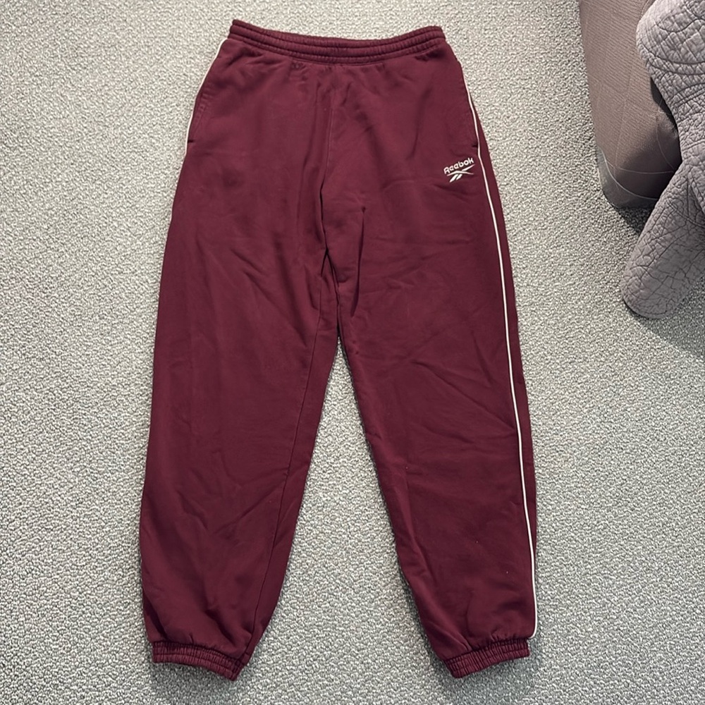 Reebok Red Joggers Comfortable Sweatpants